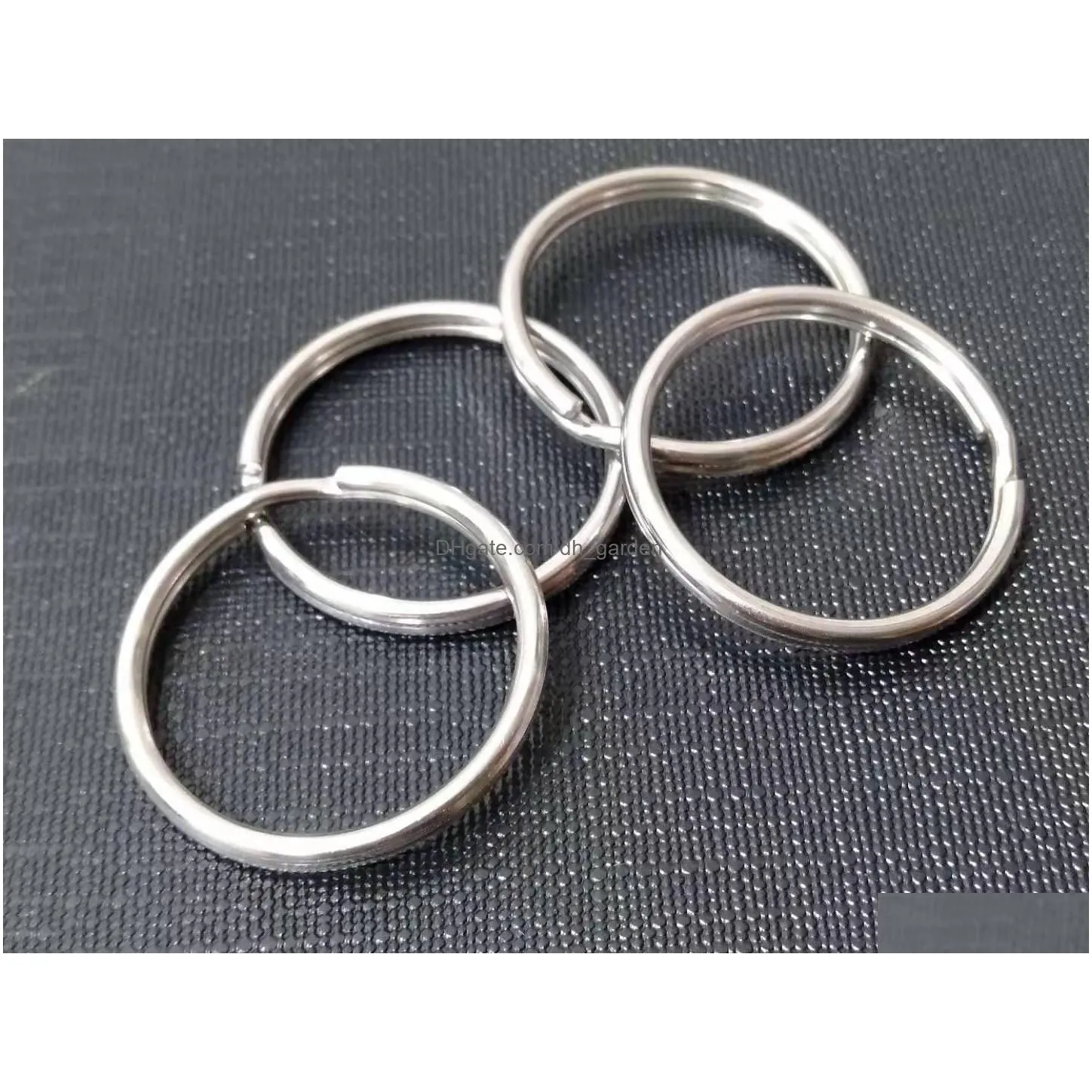 wholesale metal key ring creative stainless steel key ring round/flat ring 20mm/25mm/28mm/30mm/32mm for diy accessories