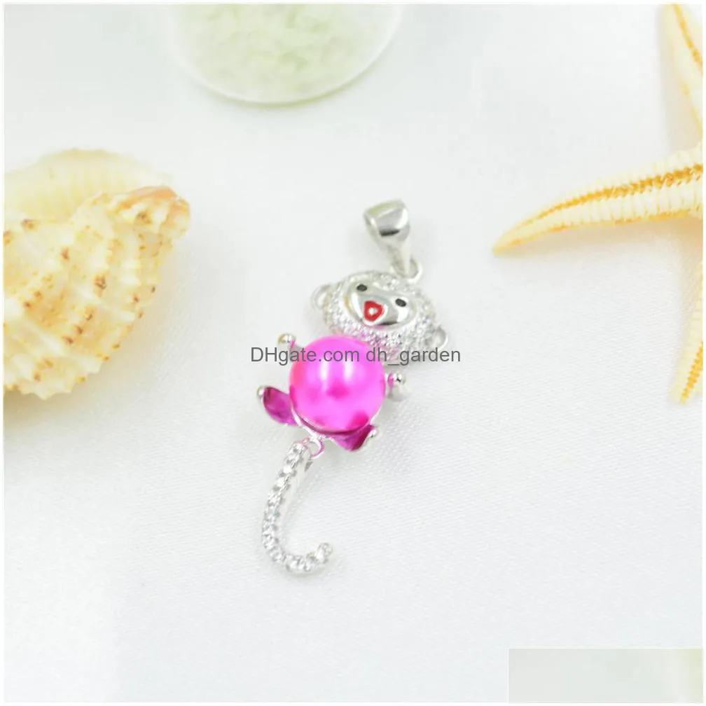 new exquisite and fashionable peas pearl pendant mount s925 pure silver with zircon necklace accessories dz051