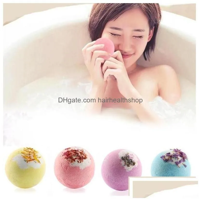 Bubble Bath Bubble Bath Bomb With Dry Flower Explosion Natural Floral  Oils Bathbombs Fizzers Shower Steamers Bathing Deep Se Dhhkj