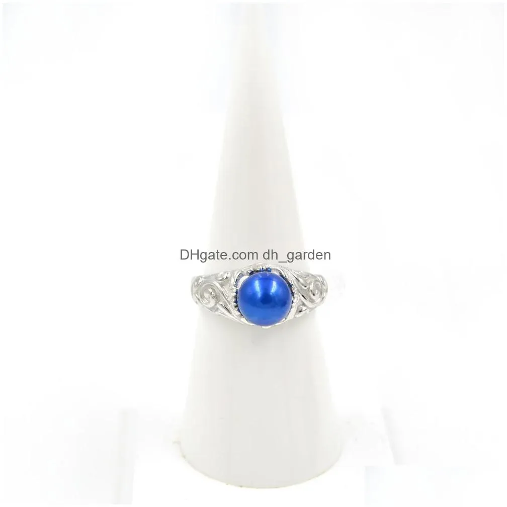 european and american s925 sterling silver ring settings mount female freshwater pearl retro opening manufacturer wholesale