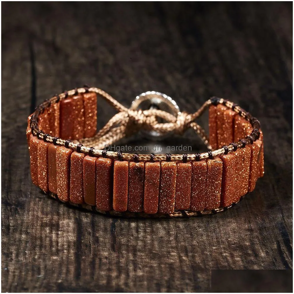 high quality hand woven single layer colorful natural imperial stone bracelet creative national style simple bracelet wholesale