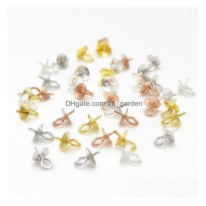 wholesale s925 sterling silver pearl beads caps pendant connector diy hand-made findings parts plating gold ps8a003