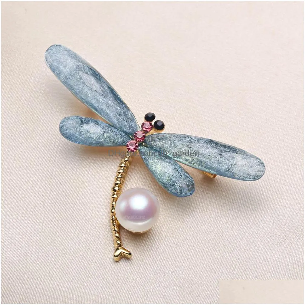 double  korean version thick gold-plated hand-painted glaze pearl brooch mounting brooch semi-finished mount for diy 