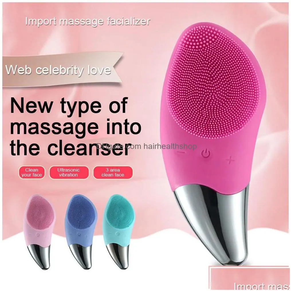 Cleaning Tools & Accessories Mini Electric Facial Cleansing Brush Trasonic Sile Face Cleaner Deep Pore Cleaning Skin Masr Device Drop Dhgzc