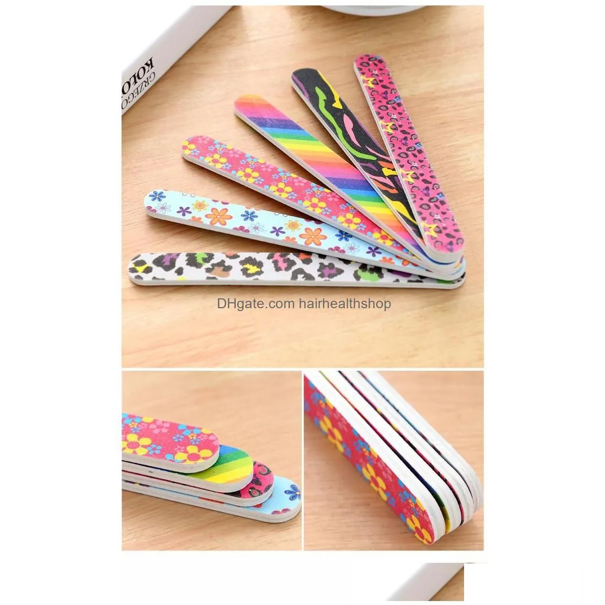 Nail Files Colorf Glass Nail Files Durable Crystal File Buffer Nailcare Art Tool For Manicure Uv Polish Drop Delivery Health Beauty Na Dhw70