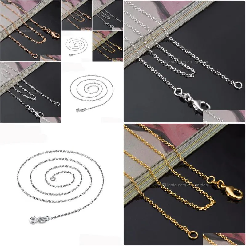 1mm electroplating fashion silver plated cross chain fine chains fashion necklace manufacturers