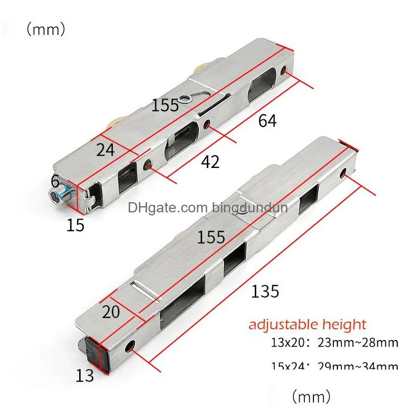 Other Door Hardware Sliding Door Plastic Steel Window Pley Aluminum Alloy Roller Muted Brass Wheel Household Hardware Part Home Garden Dht0E