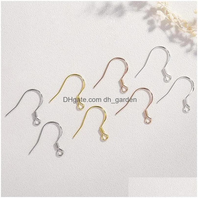 wholesale s925 pure silver hook accessories earrings jewelry gold-plated handmade diy pure silver findings shipping ps8a001