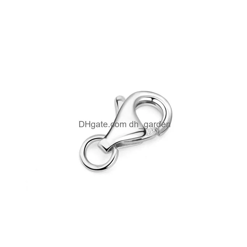 s925 sterling silver accessories 8mm lobster clasp water drop clasp necklace bracelet clasp manual diy material ps8a010