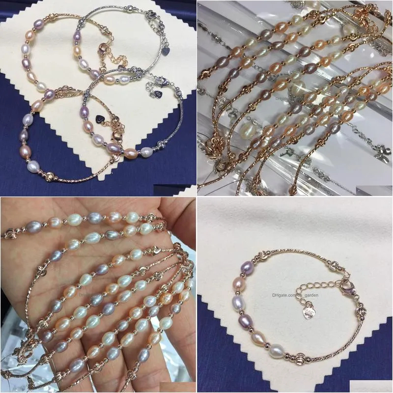 manufacturers sell korean version of fashionable freshwater pearls wire drawing bracelets and hand ornaments shipping