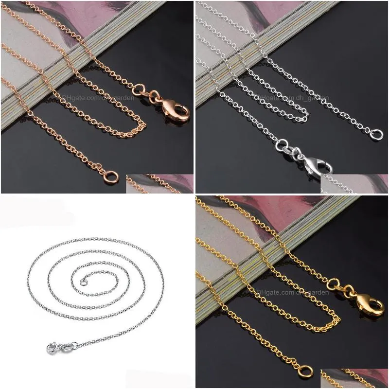 1mm electroplating fashion silver plated cross chain fine chains fashion necklace manufacturers