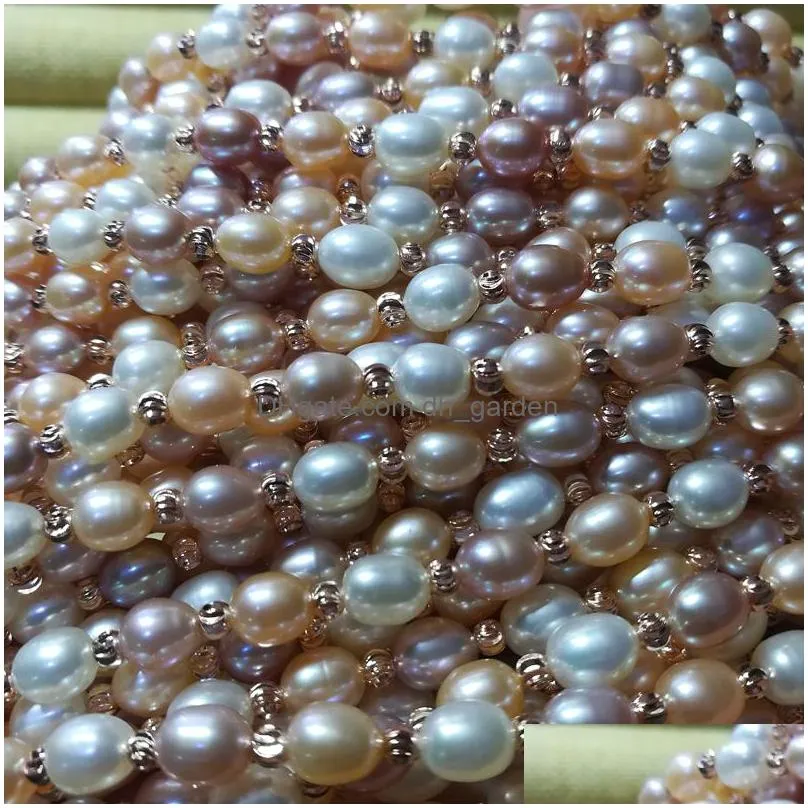 wholesale fashion natural freshwater pearl millet bead bracelet 4-6mm sweet and elegant hand adorned woman shipping