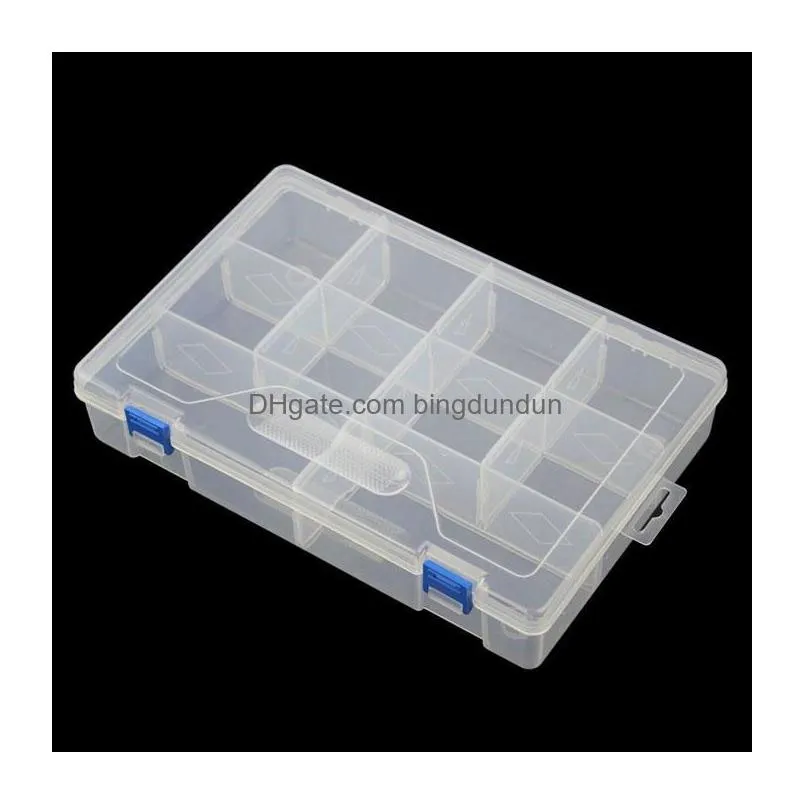 Storage Boxes & Bins Thickened Storage Box Category Sealed Bin Home Case Office Diy Chip Part Removable Jewelry Tool Home Garden House Dh19K