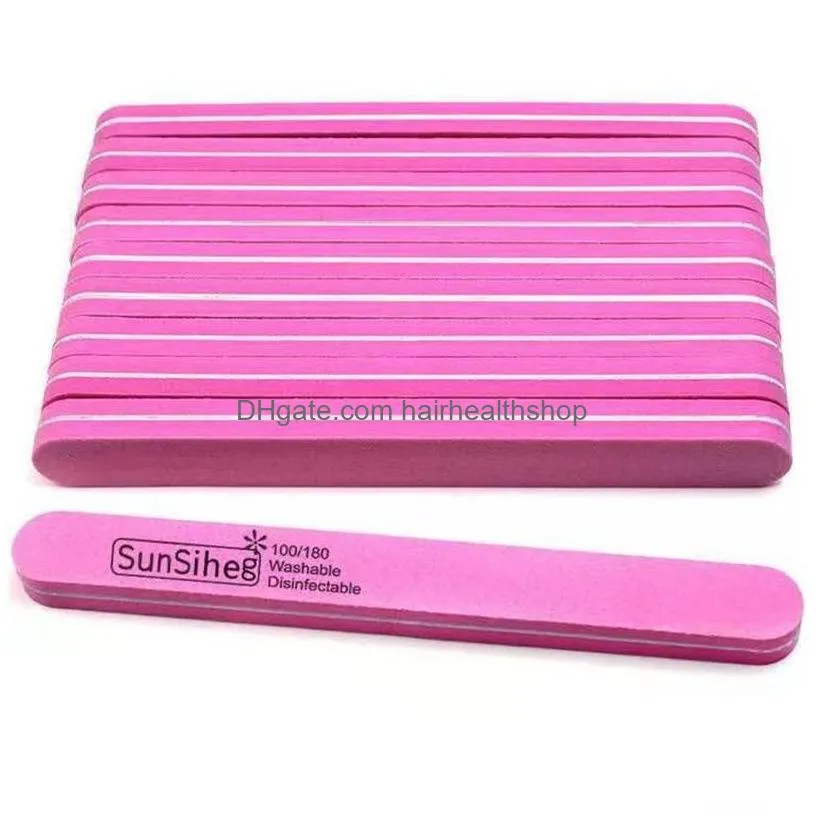 Nail Files 2021 Nail Files Sponge Rubbing Long Round Sponges Strips Manicure Polishing Nails Art Sand Tools Drop Delivery Health Beaut Dhzjy