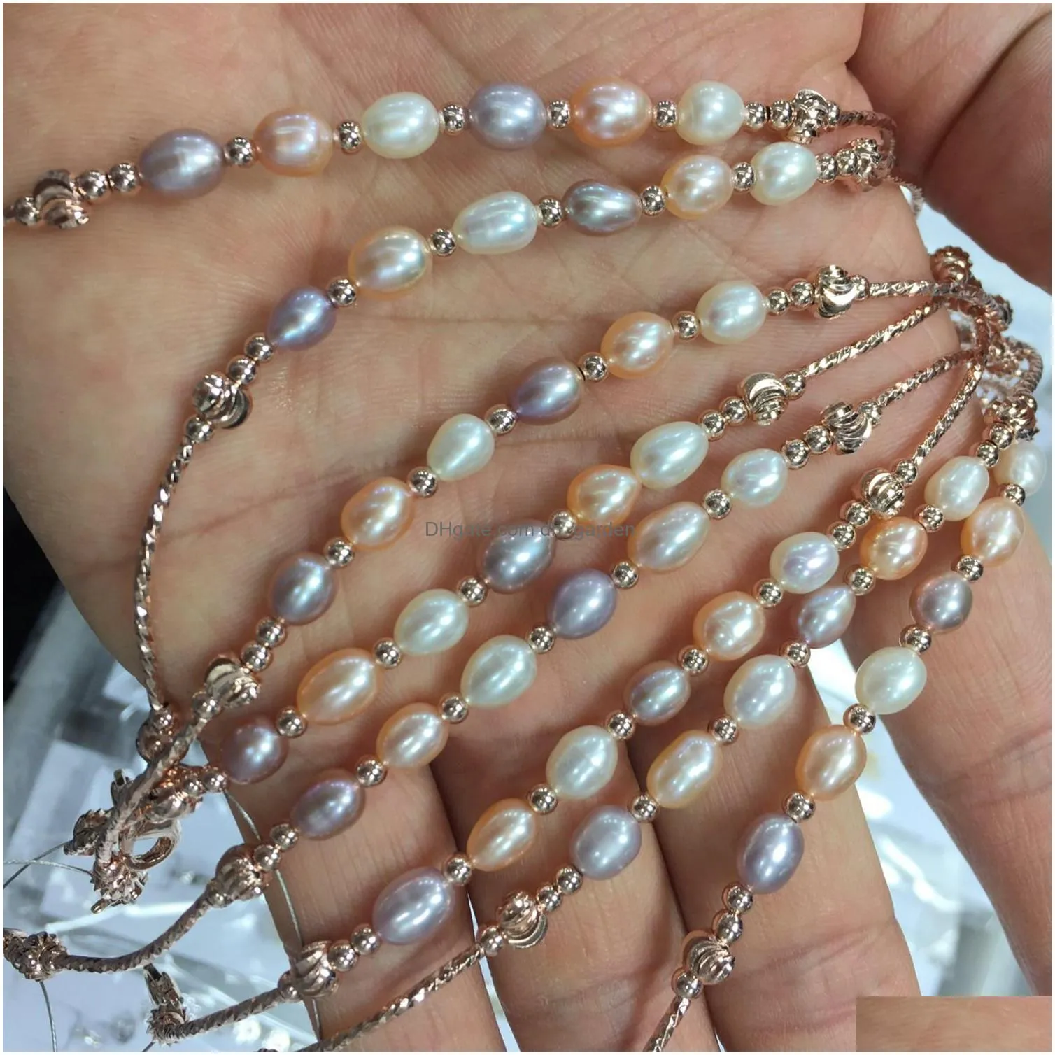 manufacturers sell korean version of fashionable freshwater pearls wire drawing bracelets and hand ornaments shipping
