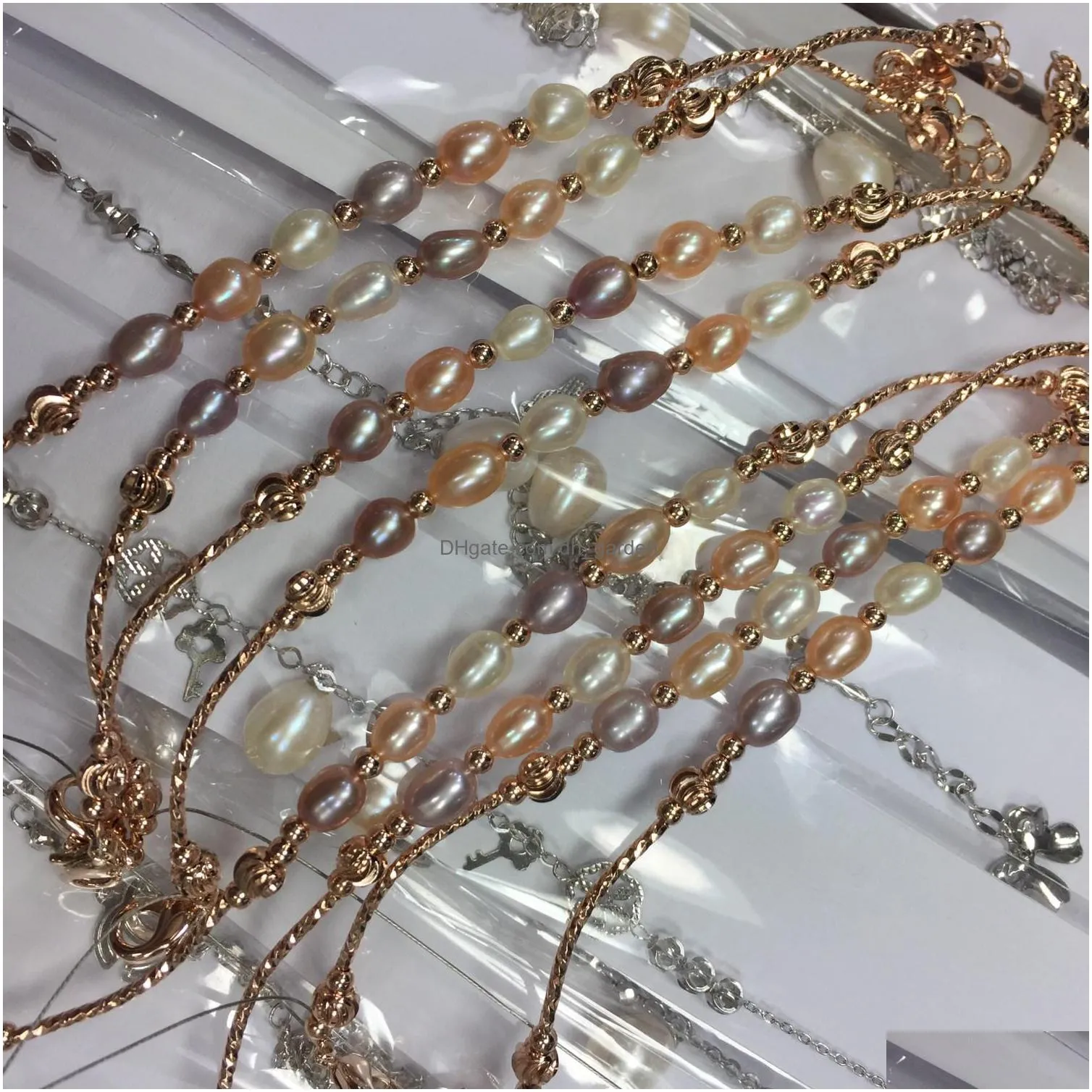 manufacturers sell korean version of fashionable freshwater pearls wire drawing bracelets and hand ornaments shipping