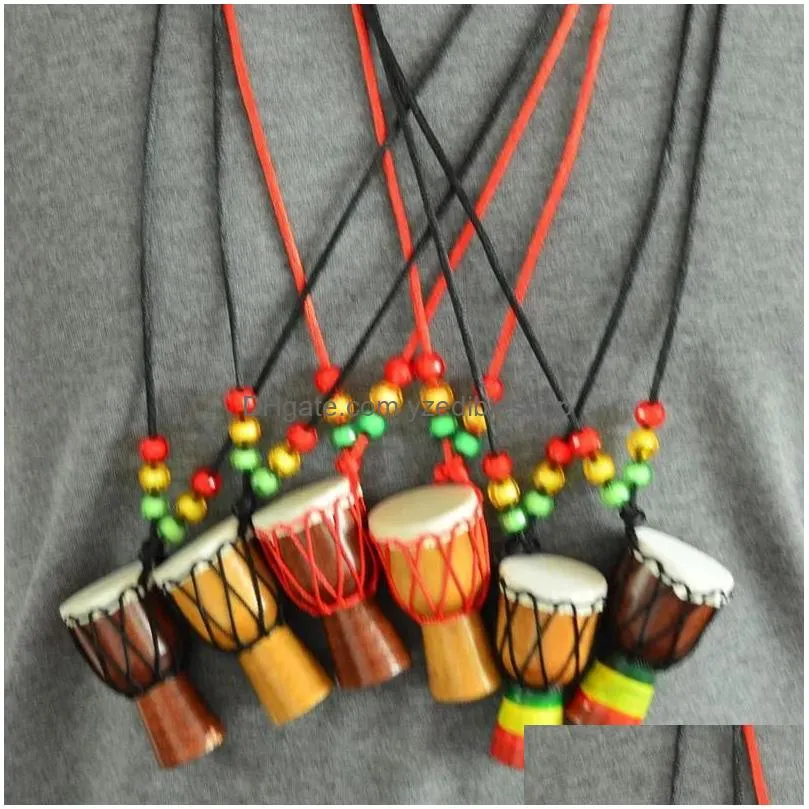 pendant necklaces mini jambe drummer for sale djembe percussion musical instrument necklace african hand drum jewelry accessries