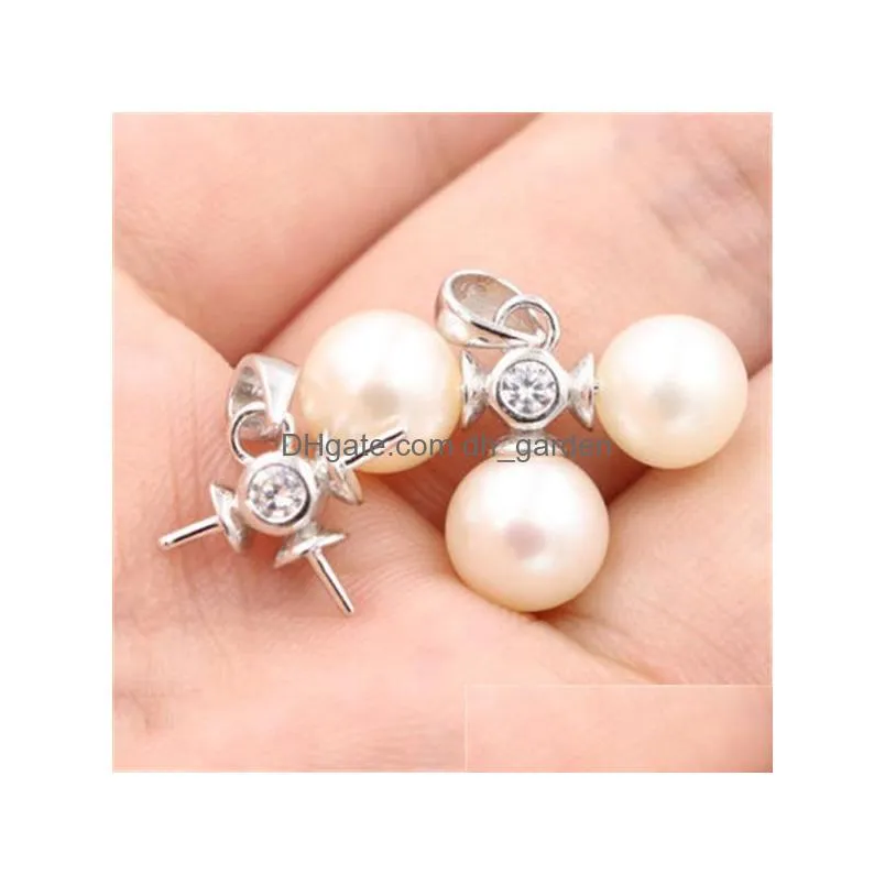 s925 sterling silver pendant accessories pearl silver accessories wholesale sterling silver pearl items pendant dolomite snowflakes