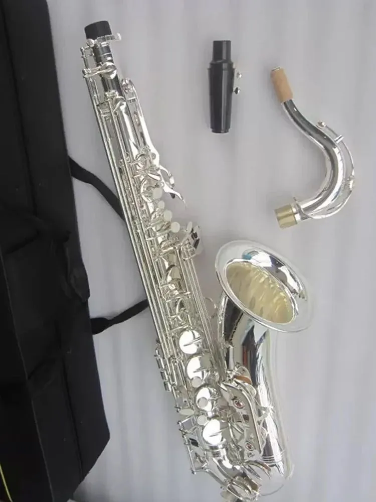 Silver classic Mark vi professional tenor saxophone all silver manufacture professional grade tone Tenor sax jazz instrument 01