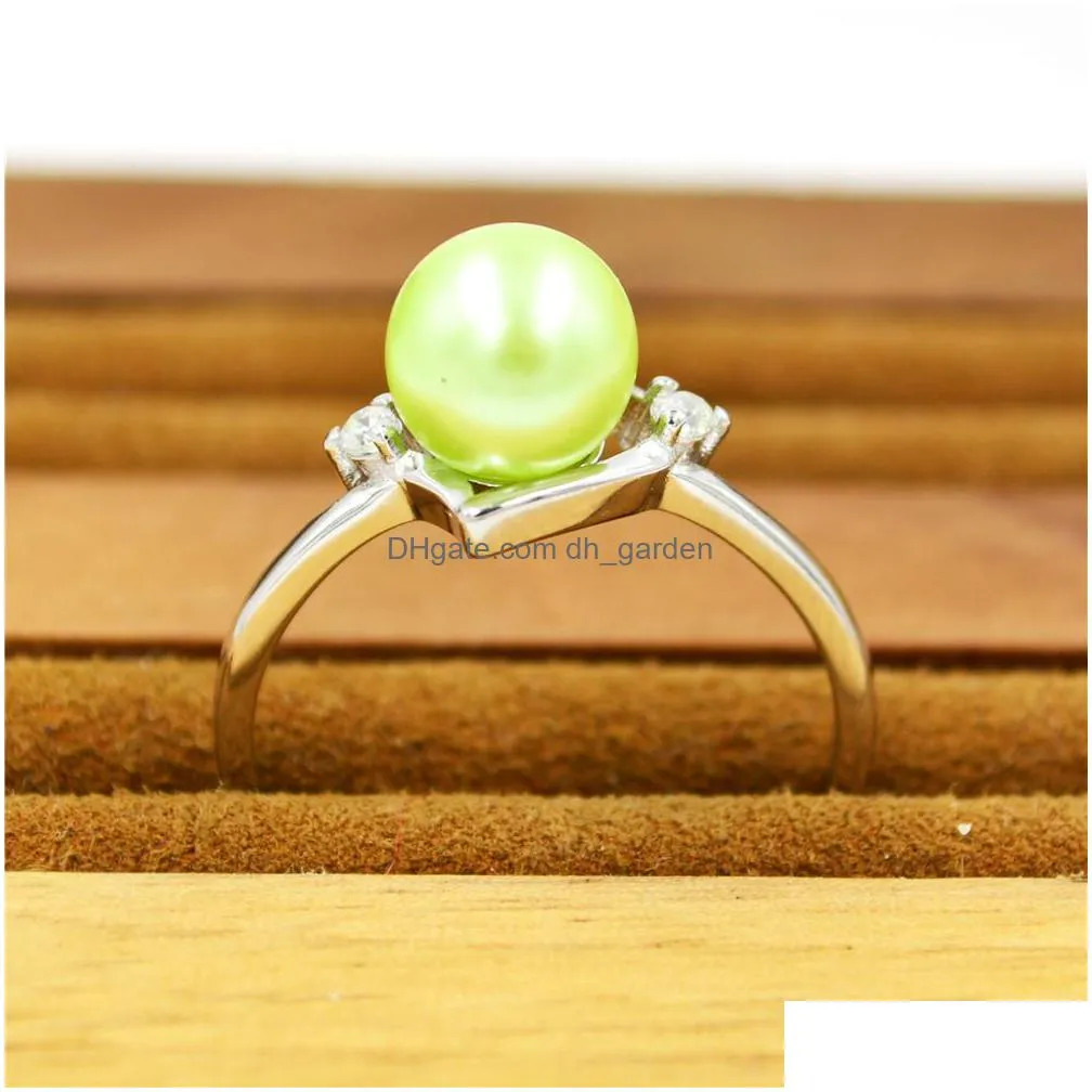 wholesale price zircon solid sterling silver love heart ring setting ring mounting ring blank without pearl diy accessory ps4mjz005