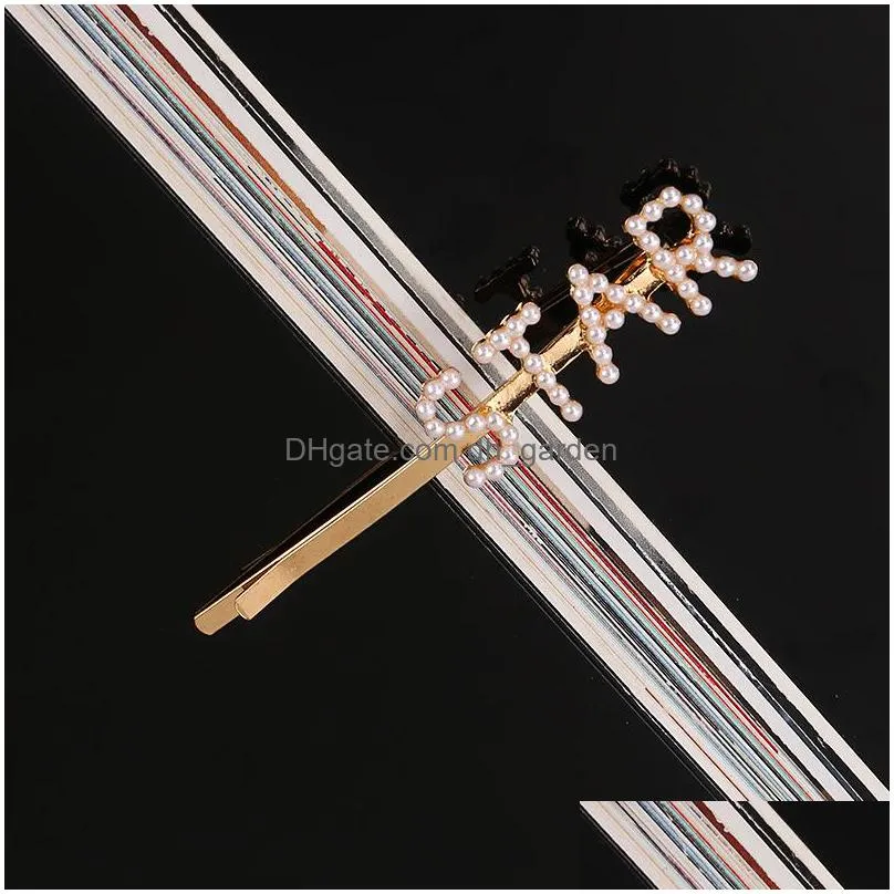 crystal rhinestone letter hair clips 40 different letters girl hairpins diamond words barrettes fashion bangs clip woman accession