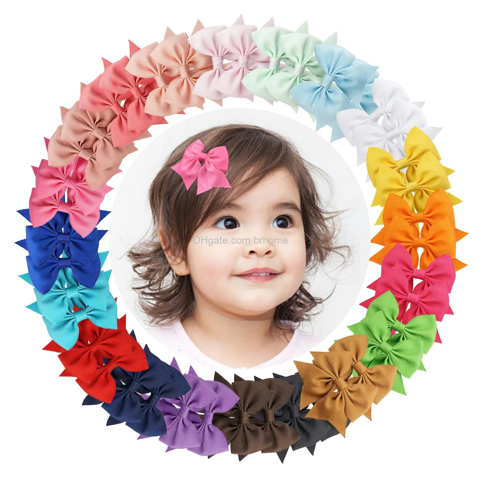 4.5 hair bows for girls grosgrain ribbon big hair bows alligator clips hair accessories for baby girls infants toddlers teens kids children
