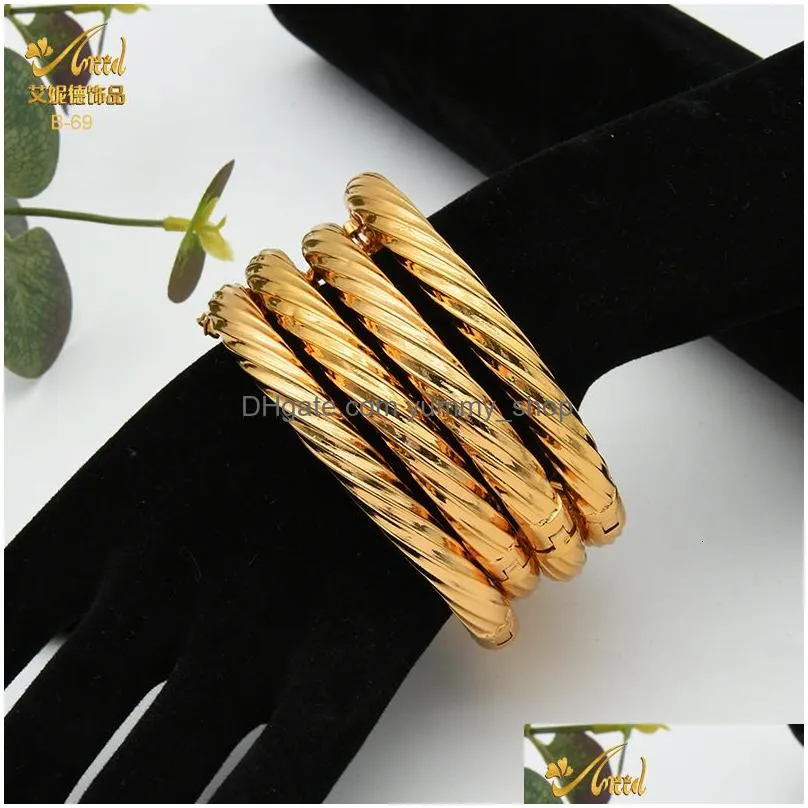 bangle dubai gold color copper indian for women african jewellery bracelets luxury brazilian s wedding designer 230215
