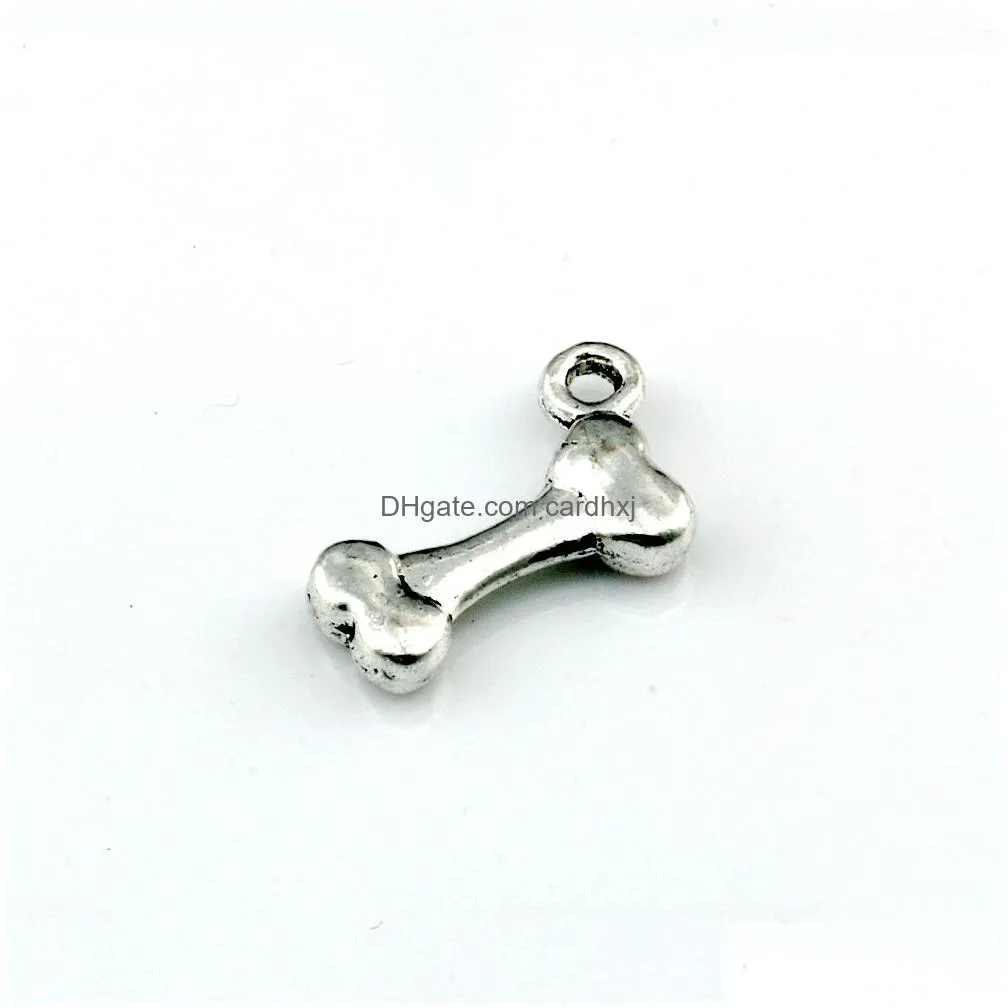 Charms 200Pcs Alloy Dog Bone Charms Pendants For Jewelry Making Bracelet Necklace Diy Accessories 10.2X16.5Mm Jewelry Jewelry Findings Dhgih