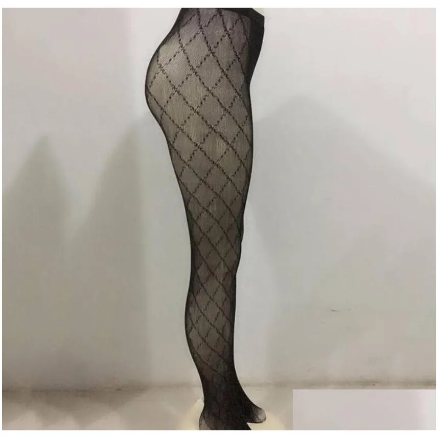 Other Home Textile For Y Mesh Long Stockings Women Luxury Womens Letters Tights Net Stocking Ladies Wedding Party Pantyhose1583112 Hom Ot8Ni