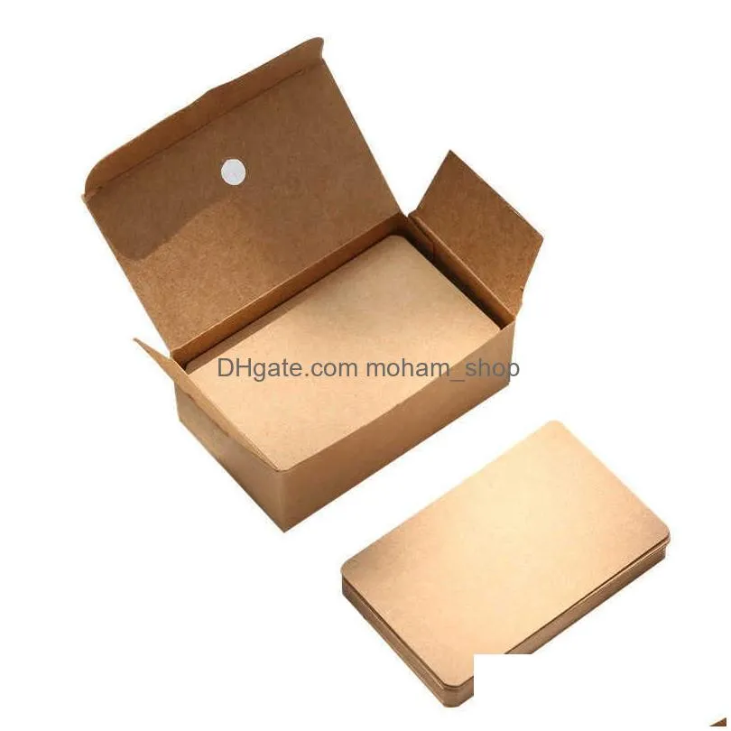 greeting cards 100pcsbox kraft paper card color blank business card message thank you card writing card label bookmark learning card