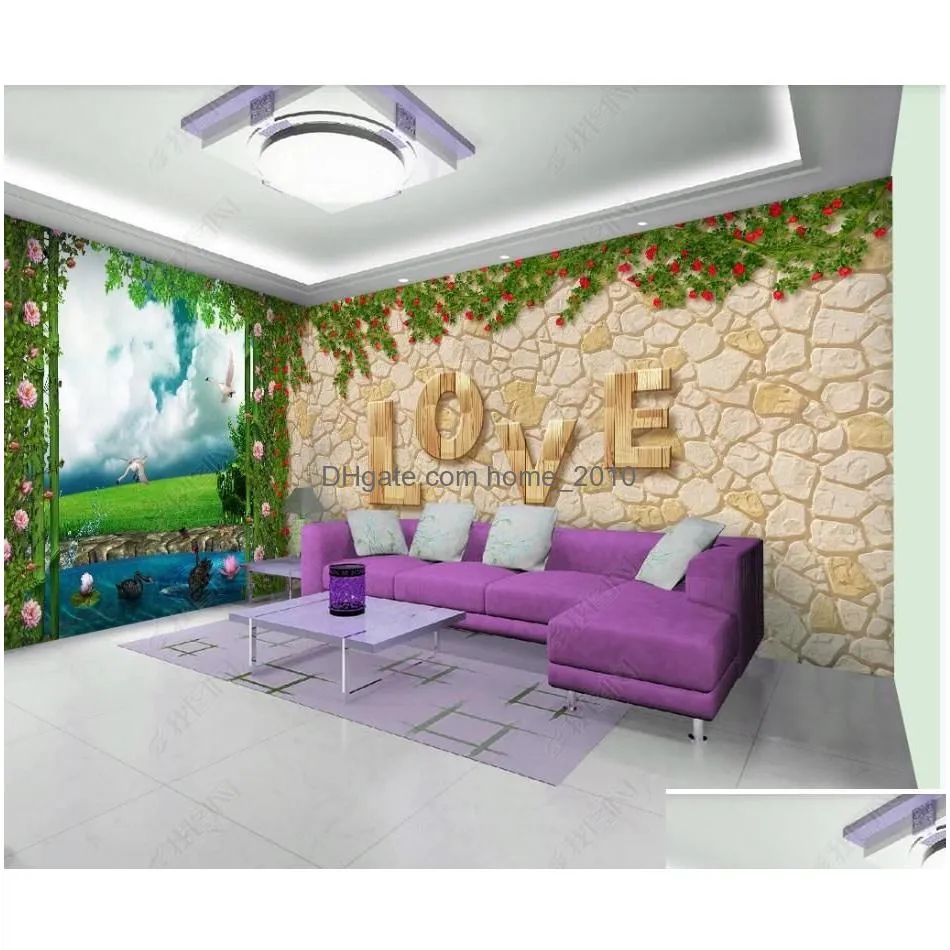 modern wallpapers for living room landscape wallpaper n lake green nature 3d mural