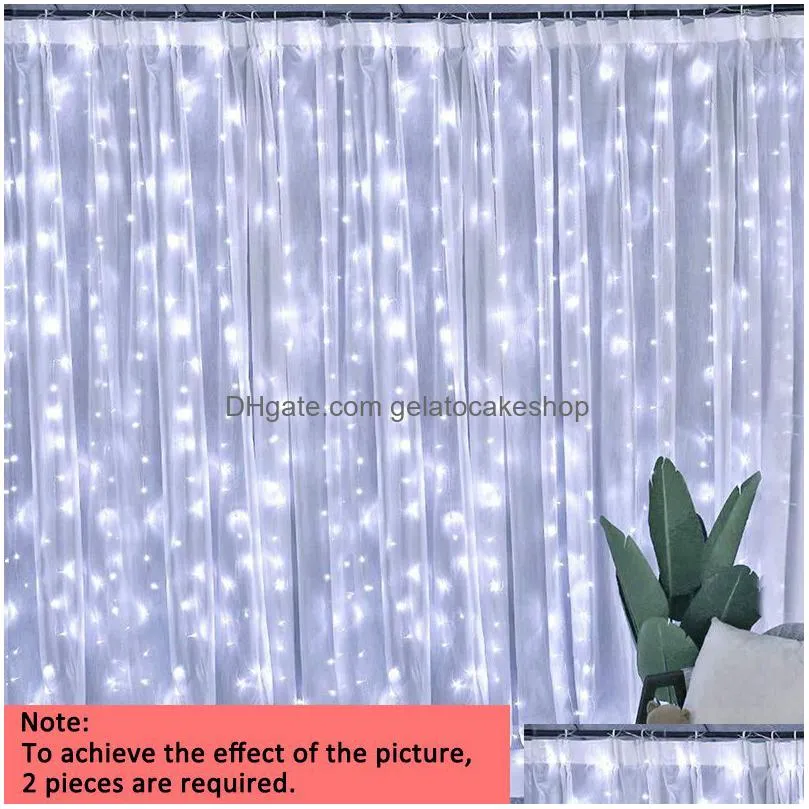  100 led curtain string light garland wedding party decorations table bachelorette birthday ramadan festoon background