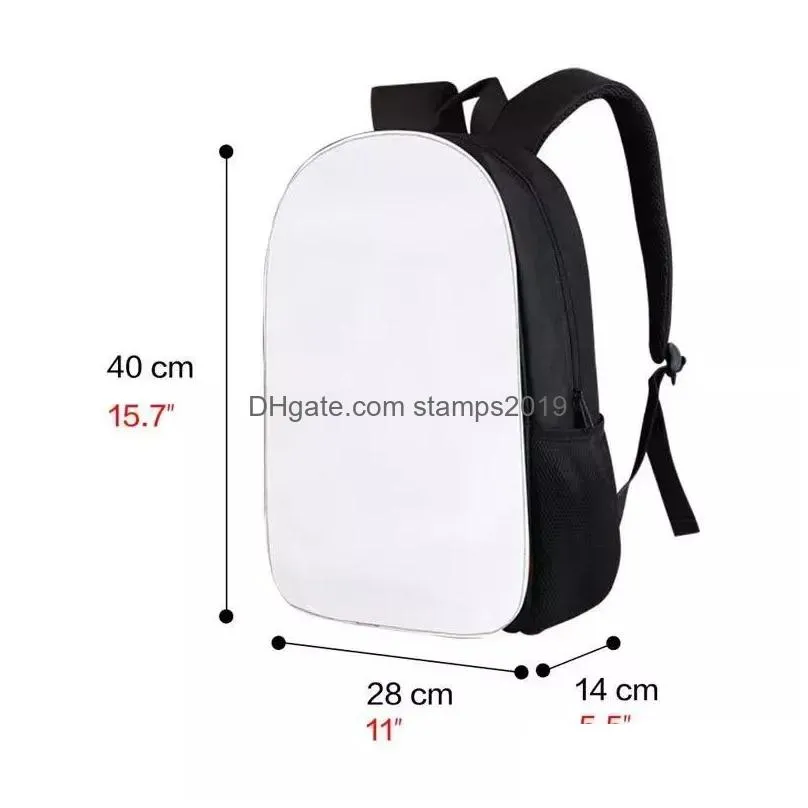 sublimation diy backpacks blank other office supplies heat transfer printing bag personal creative polyester school student bag 