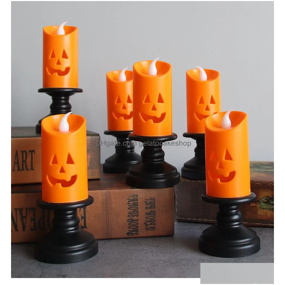 halloween led lights horror skull ghost holding candle lamp happy holloween party decoration for home haunted house ornaments