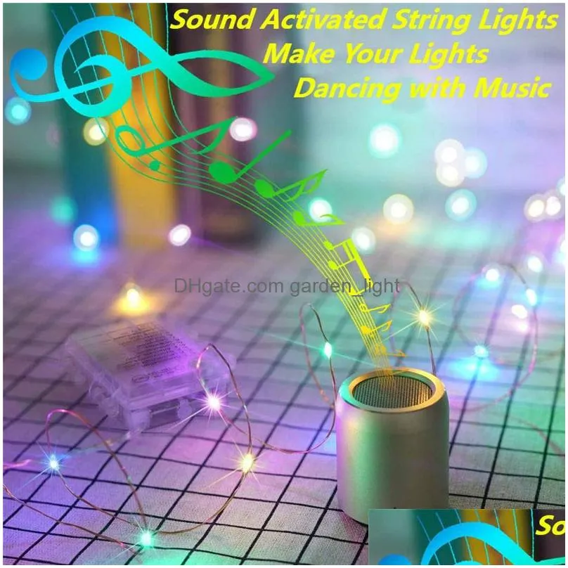 sound activated led music string light 10m 12mode waterproof copper wire twinkle light for party christmas wedding decor