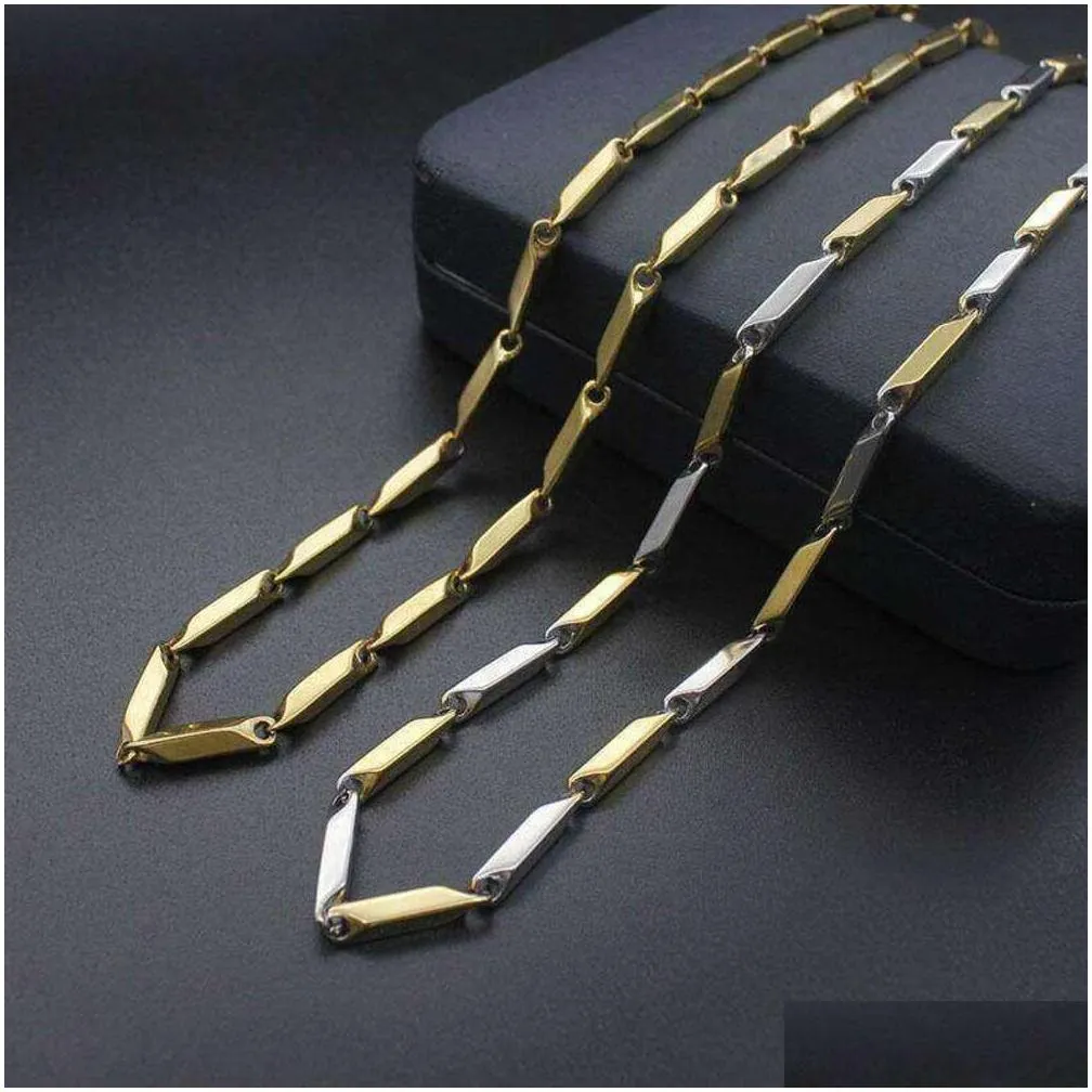 Other Titanium Steel Gold Plated Melon Chain Stainless Necklace Couple Models Elegant Jewelry Necklaces Pendants Otmiu