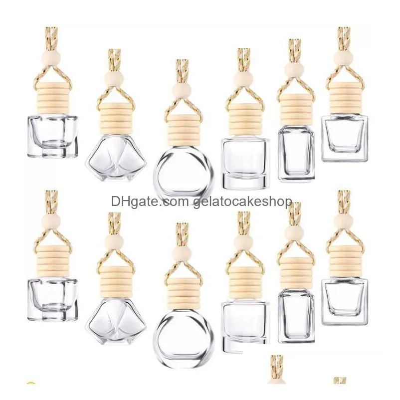 ups car hanging favors glass bottle essential oils diffusers empty perfume aromatherapy refillable diffuser air fresher fragrance pendant ornament