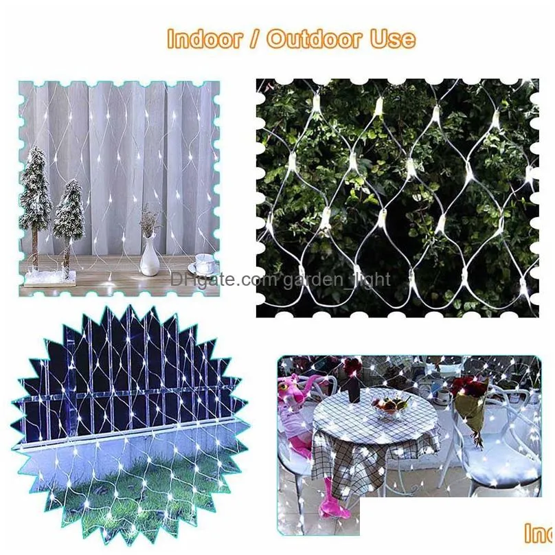 curtain lights christmas lights led string fairy lighting 1.5mx1.5m 3mx2m net mesh party holiday decoration lamps