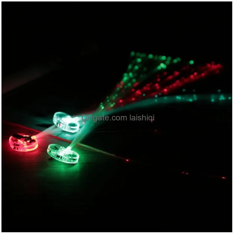 led colorful light-emitting braids bars dances festive goods colorful flash fiber braid factory outlets flashing hair braid