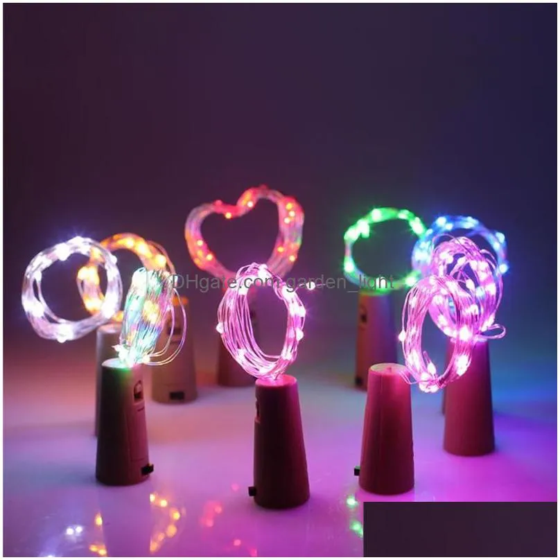 led diy bottle string lights christmas 2m silver wire fairy lighting for wedding halloween party decor