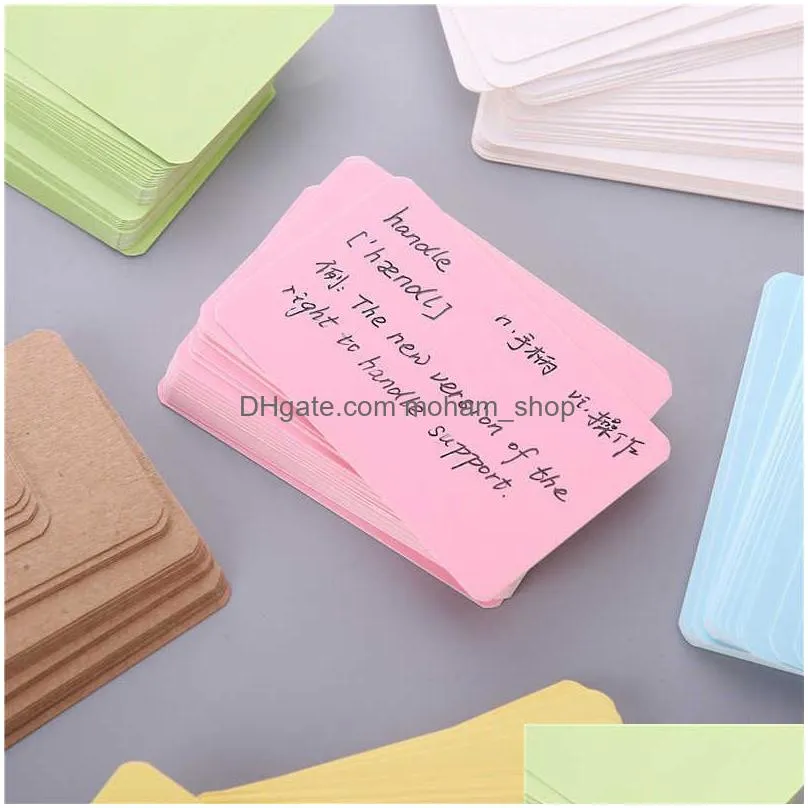 greeting cards 100pcsbox kraft paper card color blank business card message thank you card writing card label bookmark learning card