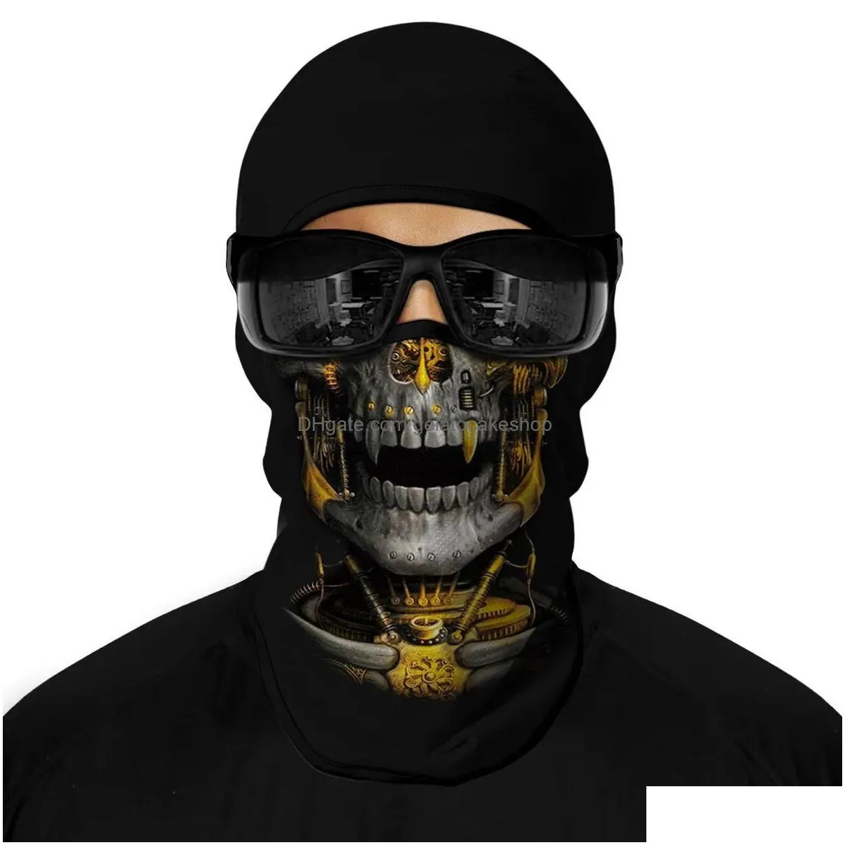 halloween party skull full face mask summer sport balaclava magic scarf outdoor ski cycling mask neck hood muffler bandana head protector