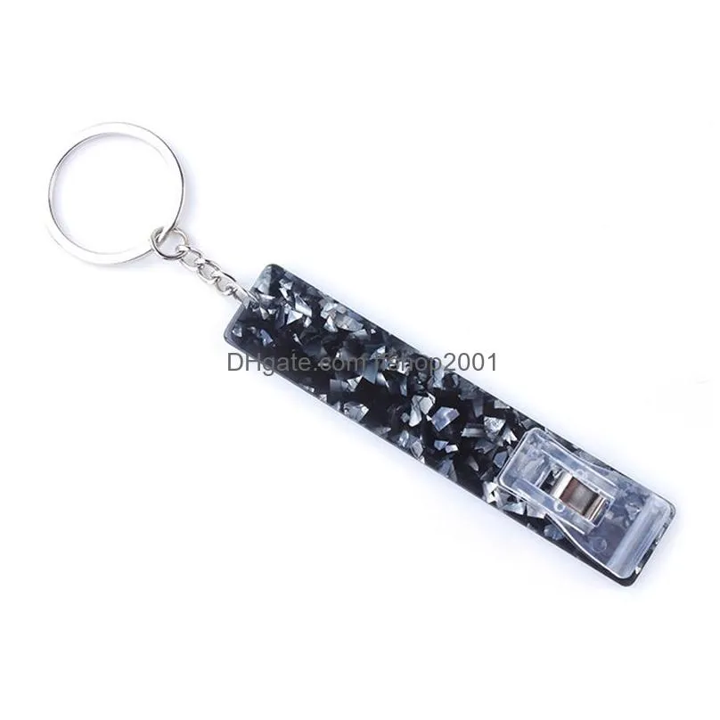 credit card puller keyring party favor glitter acrylic bank cards grabber for long nail tool