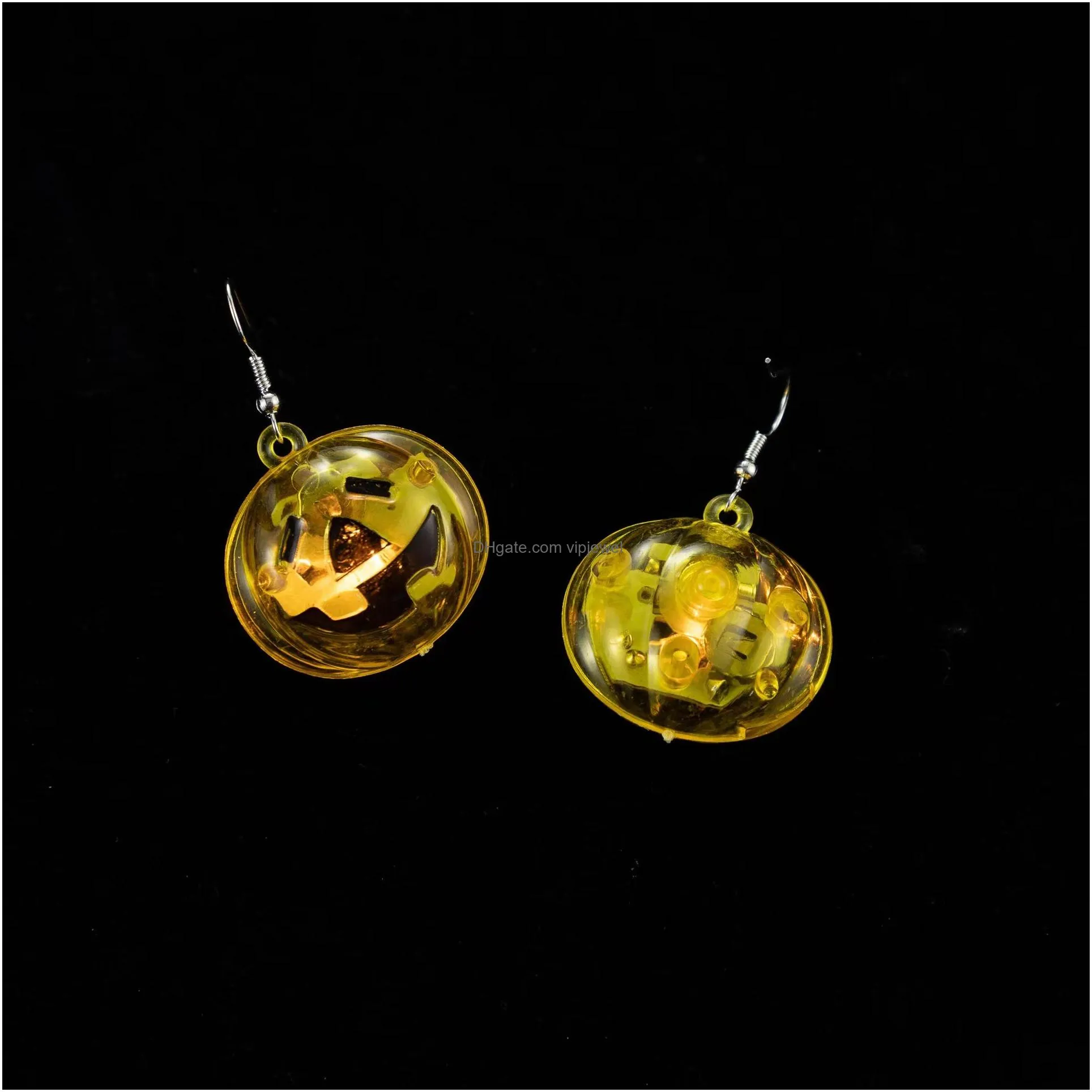 5pcs halloween glow pumpkin skull earrings