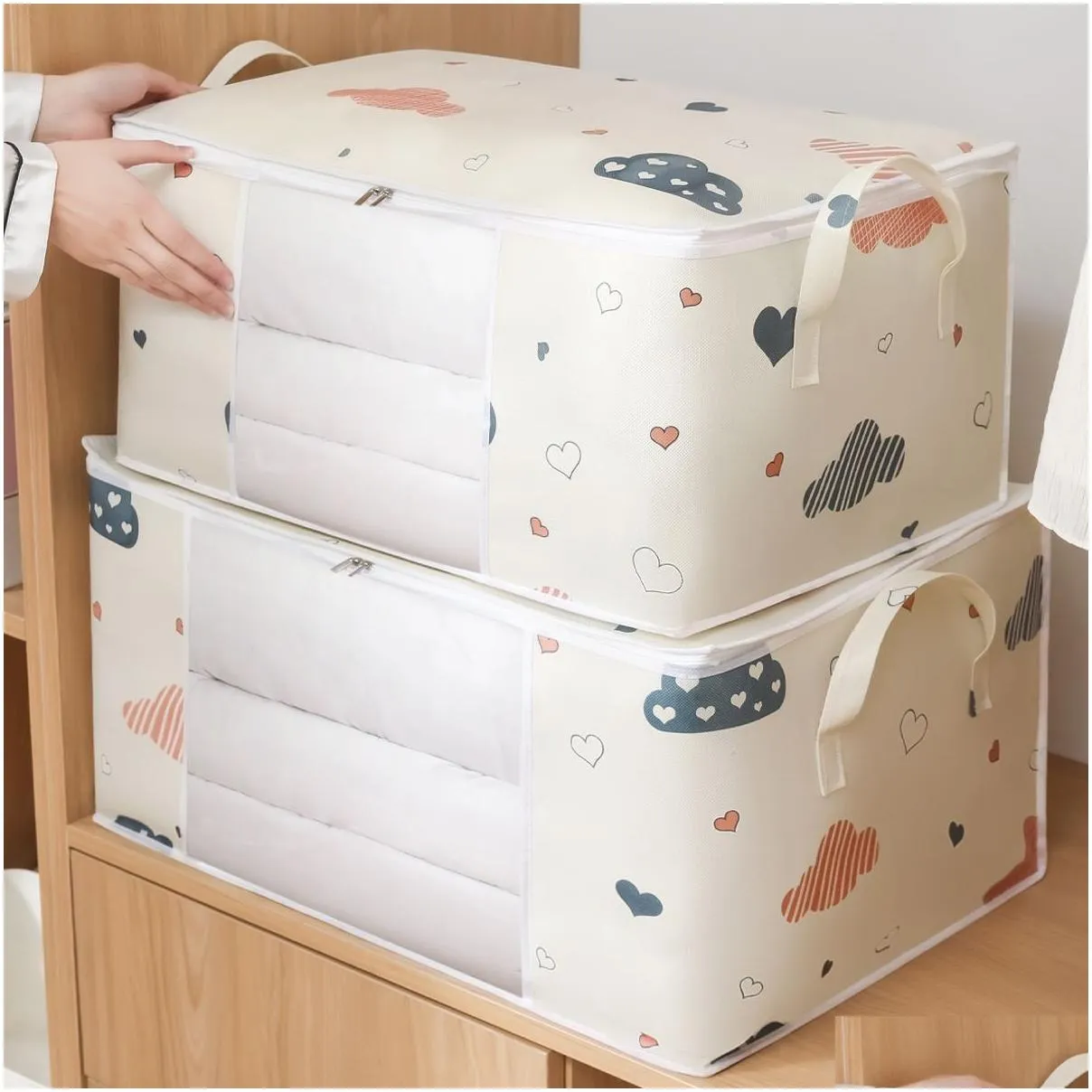 Storage Bags Household Moving Big Capacity Duvet Blanket Sorting Bags Dustproof Clothes Organizer Home Garden Housekeeping Organizatio Otgyf