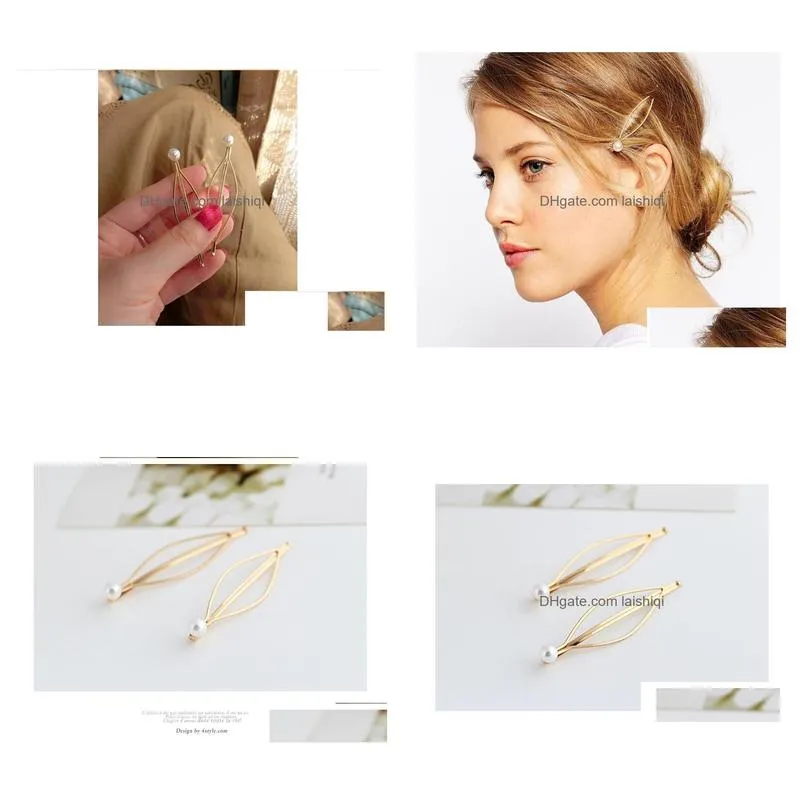wholesale-wholesale 2016 clip girl bijoux tiara bridal hairgrips imitation pearl headbands for women wedding hair jewelry