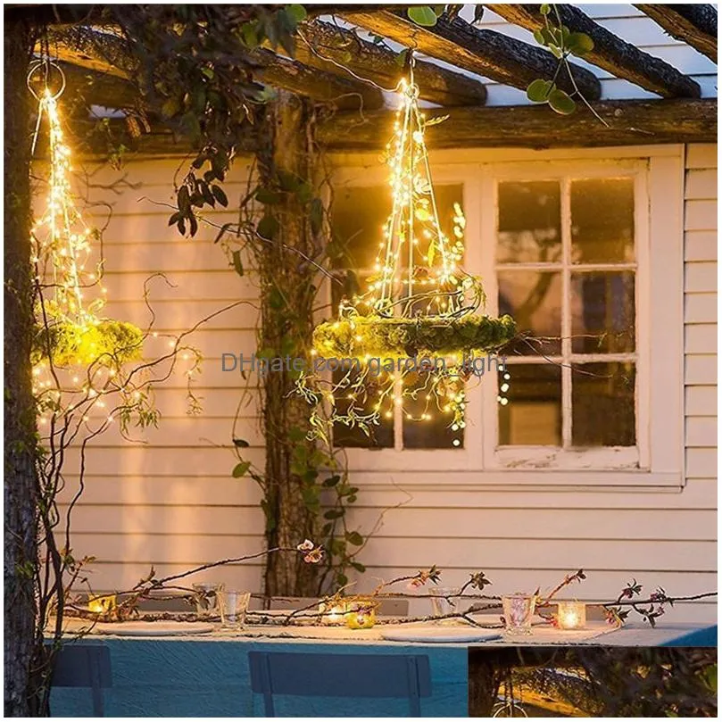 string lights led copper wire fairy christmas light 10m 100leds starry solar fairy lighting for garden patio parties wedding