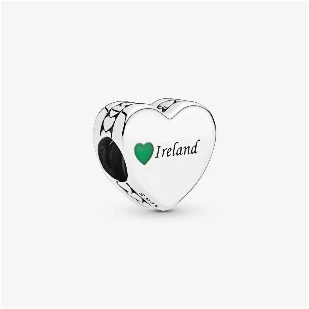 Other Jewelry Sets Authentic 925 Sterling Sier Beads Ireland Love Heart Charm Charms Fits European Style Jewelry Bracelets Necklace 79 Otx3E