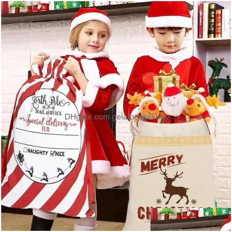 halloween christmas bag gift sack treat or trick pumpkin printed canvas cotton linen bags party festival drawstring decoration design lowest