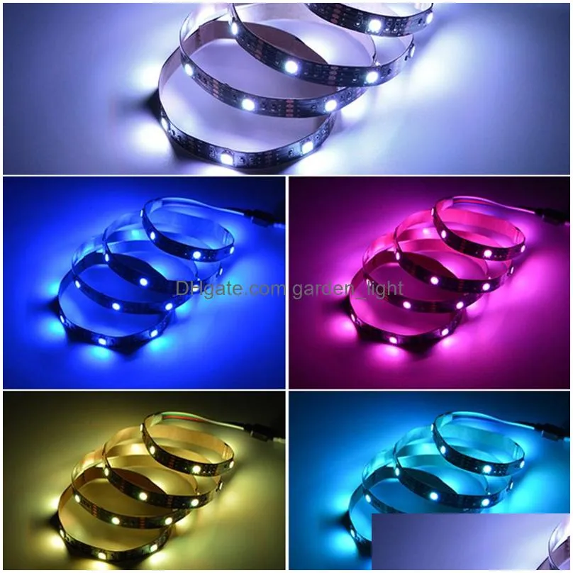 led strip lamp rgb fairy light 5v tv backlight with controller usb flexible led light for tv lcd kitchen cabinets background